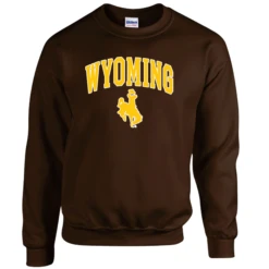 Wyoming Cowboys Traditional Crewneck – Brown
