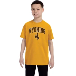 Wyoming Cowboys Youth Traditional T-Shirt – Gold