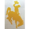Wyoming Cowboys Bucking Horse Decal 3″ – Gold