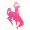 Wyoming Cowboys 1.7″ Bucking Horse Decal – Pink