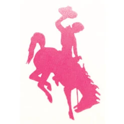 Wyoming Cowboys 12″ Bucking Horse Decal – Pink