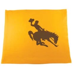 Wyoming Cowboys Sweatshirt Blanket – Gold
