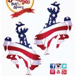 Wyoming Cowboys USA Bucking Horse Decal Pair