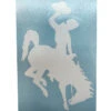 Wyoming Cowboys 1.7″ Bucking Horse Decal – White