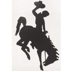 Wyoming Cowboys 1.7″ Bucking Horse Decal – Black