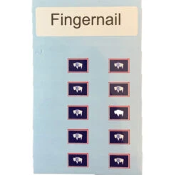 Wyoming State Flag Fingernail Art