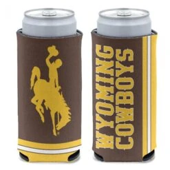 Wyoming Cowboys Slim Can Cooler – Brown/Gold