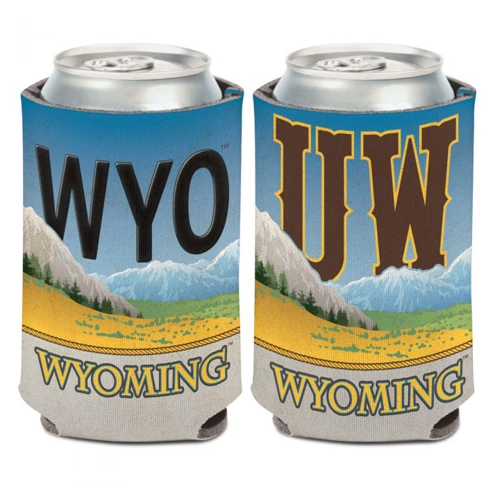 Wyoming Cowboys License Plate Can Cooler
