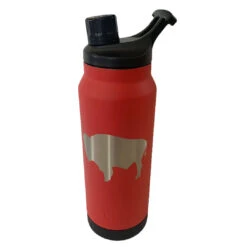 Wyoming State Flag 34oz Mag Bottle – Red