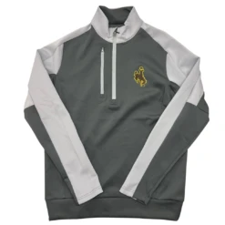 Wyoming Cowboys 1/4 Zip Jacket – Carbon Grey/Silver