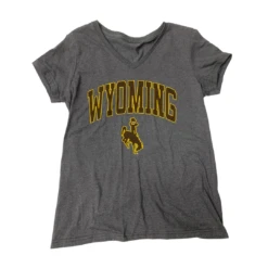 Wyoming Cowboys Women’s 2.0 V-Neck Tee – Grey