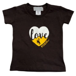 Wyoming Cowboys Love Wyoming Infant S/S Tee- Brown
