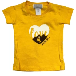 Wyoming Cowboys Love Wyoming Infant S/S Tee- Gold