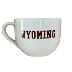 Wyoming Cowboys Ceramic Cappuccino Mug – White