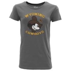 Wyoming Cowboys Women’s Mickey Mouse S/S Tee – Grey