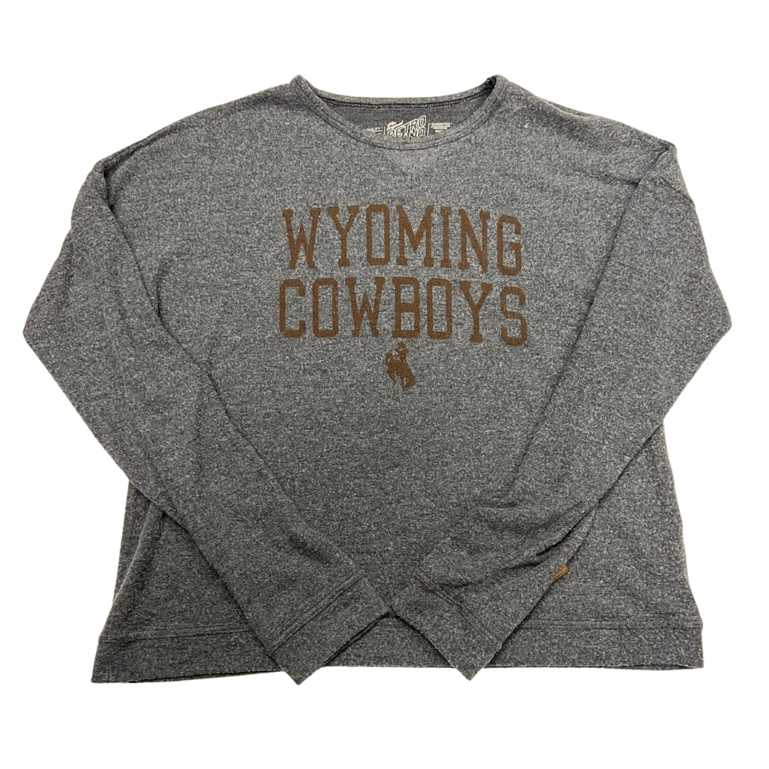 Wyoming Cowboys Women’s Short Crew – Charcoal