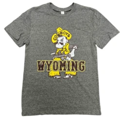 Wyoming Cowboys Pistol Pete Tee S/S – Grey
