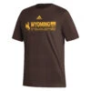 Adidas Wyoming Cowboys Basketball S/S Tee – Brown