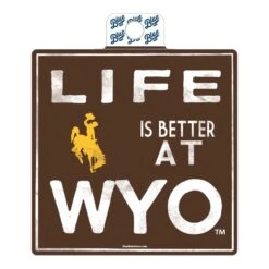 Wyoming Cowboys Life Decal – Brown/Gold