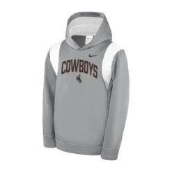 Wyoming Cowboys Youth Thermafit Hood – Flatsil/Anth
