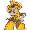 Wyoming Cowboys Vintage Pistol Pete Decal