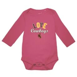 Wyoming Cowboys Long Sleeve Infant Onesie – Pink