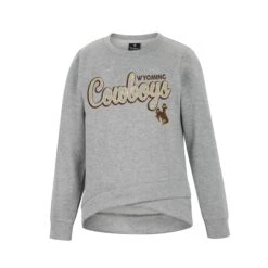 Wyoming Cowboys Youth Whohoopers Crew – Heather Grey