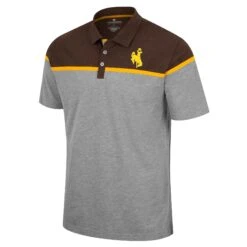 Wyoming Cowboys Chamberlain Polo – Grey/Brown/Gold