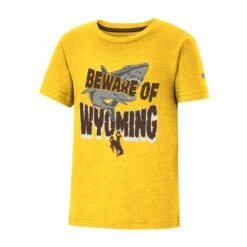 Wyoming Cowboys Toddler Shark S/S Tee -Gold