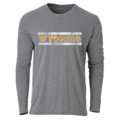 Wyoming Cowboys Tri-Blend L/S Tee – Grey