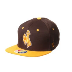 Wyoming Cowboys Youth Flatbill Hat – Brown/Gold