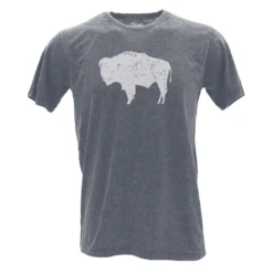Wyoming Buffalo Burnout S/S Tee – Navy