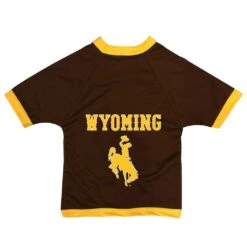 Wyoming Cowboys Athletic Dimple Mesh Dog Jersey – Brown