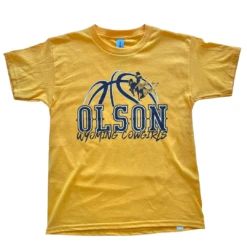 Wyoming Cowgirls Tommi Olson #24 Youth Tee – Gold