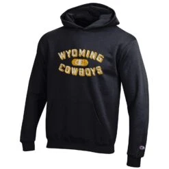 Wyoming Cowboys Youth Powerblend Hood – Black