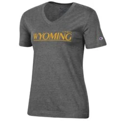 Wyoming Cowboys Women’s S/S Tee – Heather Gray