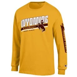 Wyoming Cowboys Champion Jersey L/S Tee – Gold