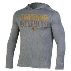 Wyoming Cowboys Champion Hooded L/S Tee – Slate