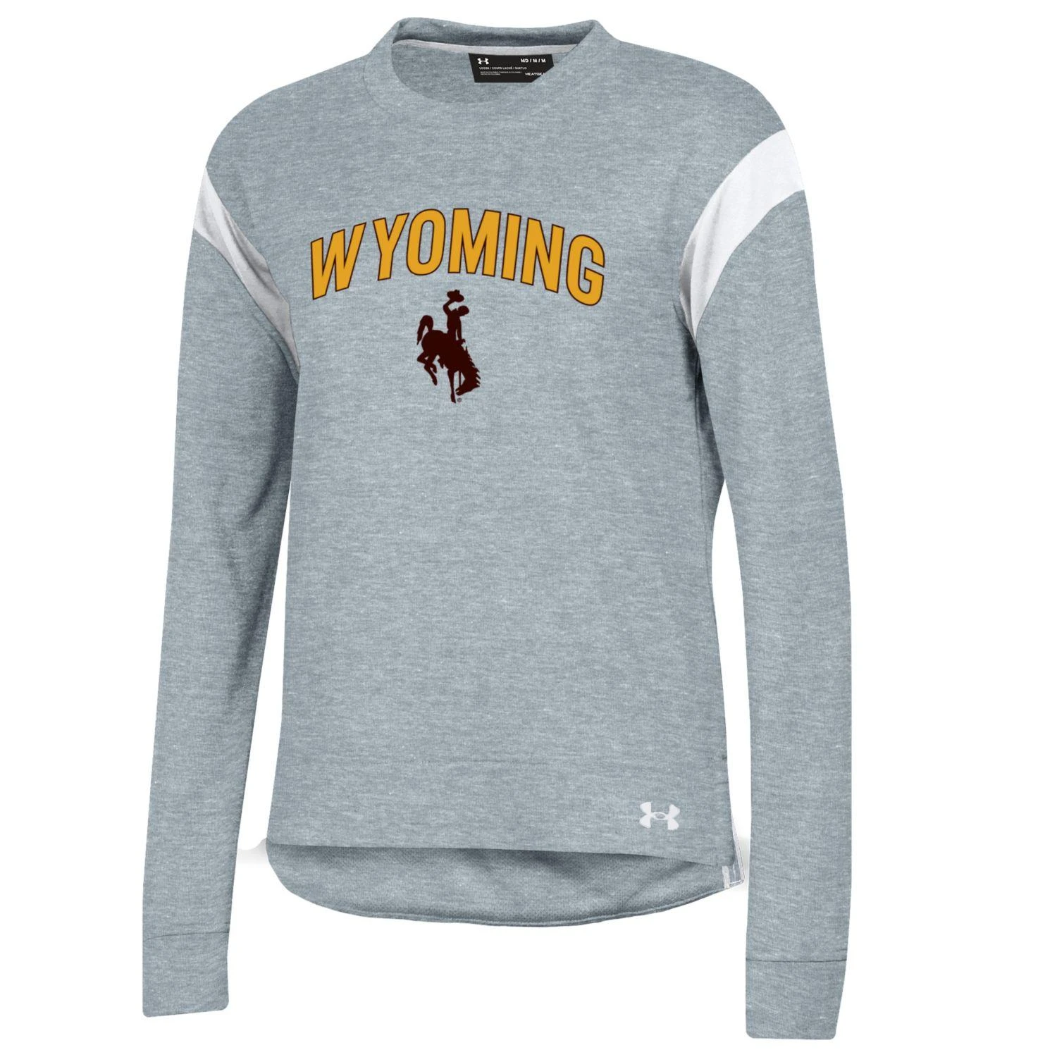 UA Wyoming Cowboys L/S Tee – True Grey/White