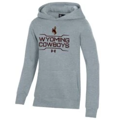 UA Wyoming Cowboys All Day Youth Hood – True Grey