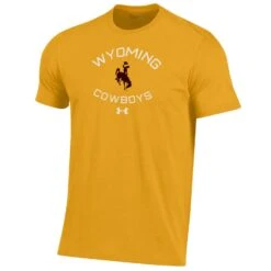 UA Wyoming Cowboys Performance S/S Tee – Steel Gold