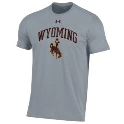 UA Wyoming Cowboys Performance Cotton S/S Tee – Grey