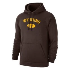 Nike Wyoming Cowboys Club Fleece Hood – Brown