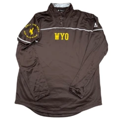 Adidas Wyoming Cowboys Women’s 1/4 Snap Jacket – Brown