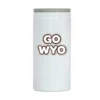 Wyoming Cowboys 12 Oz Slim Can Coozie – Iridescent White