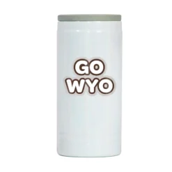 Wyoming Cowboys 12 Oz Slim Can Coozie – Iridescent White