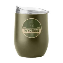 Wyoming Cowboys 16oz Badge Powder Coat Tumbler – Olive